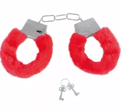 Manette di velluto rosso