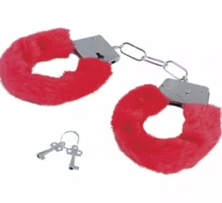 Manette di velluto rosso