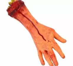 Mano amputata con sangue