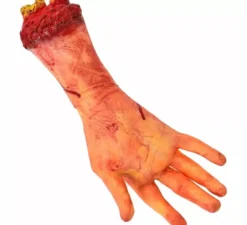 Mano amputata con sangue