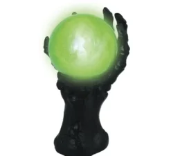 Mano con sfera di cristallo con luce 14,5x8 cm