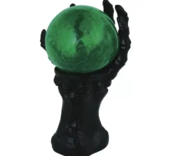 Mano con sfera di cristallo con luce 14,5x8 cm