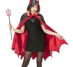 Mantello da diavolo con cappuccio da donna