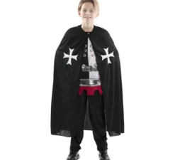 Mantello nero medievale per bambini