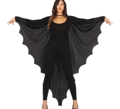 Mantello nero pipistrello adulto