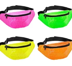Marsupio con paillettes in vari colori neon