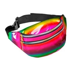 Marsupio olografico metallizzato arcobaleno