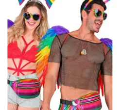 Marsupio olografico metallizzato arcobaleno