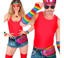 Marsupio olografico metallizzato arcobaleno