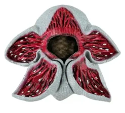 Maschera a fiori rossi con tessuto in lattice