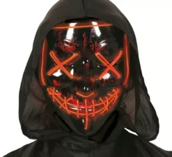 Maschera Assassino con la luce in 2 modelli assortimenti