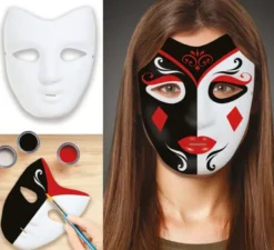 Maschera bianca per colorare