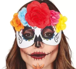 Maschera Catrina con Fiori