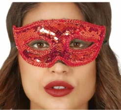 Maschera con paillettes in vari colori