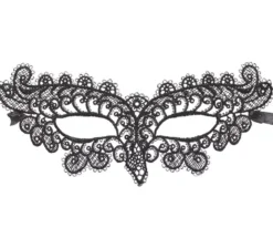 Maschera con ricamo nero