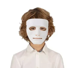 Maschera da assassino bianca in PVC per bambini