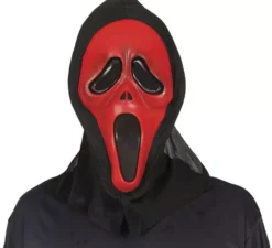 Maschera da assassino rossa senza cappuccio
