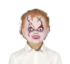 Maschera da bambino diabolico in PVC per bambini