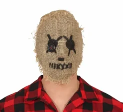Maschera da bambola di pezza marrone
