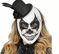 Maschera da clown con cappello Commedia dell'Arte