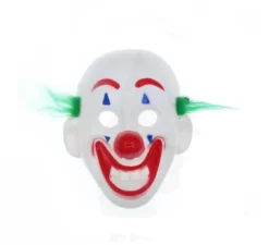Maschera da clown dai capelli verdi