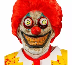 Maschera da clown inquietante con occhi sporgenti