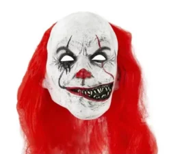 Maschera da clown mezzo sorriso in lattice