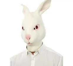 Maschera da coniglio bianco spettrale per adulti