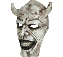 Maschera da demone in lattice bianco