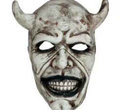 Maschera da demone in lattice bianco