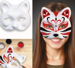 Maschera da gatto da dipingere per adulti