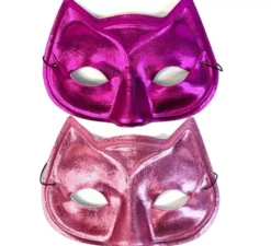 Maschera da gatto metallizzata in vari colori