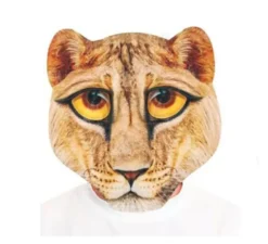 Maschera da leone con occhi grandi stampata