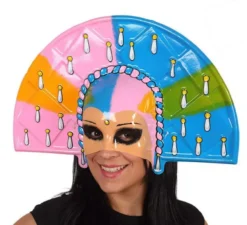 Maschera dama reale in pvc 46X26 cm