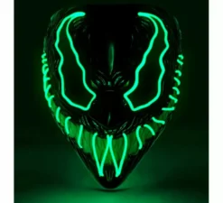Maschera da mostro con LED verde