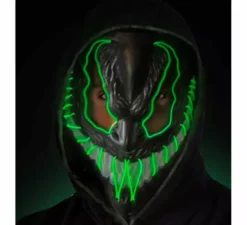Maschera da mostro con LED verde