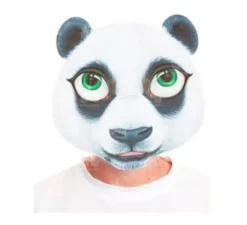 Maschera da panda con stampa di grandi occhi