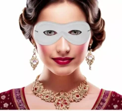 Maschera da Pierrot brillante in vari colori