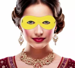 Maschera da Pierrot brillante in vari colori