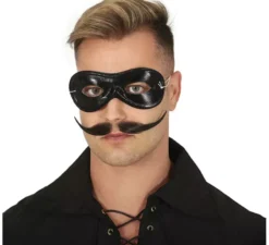 Maschera da Pierrot o Zorro nera