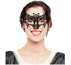 Maschera da pipistrello in pizzo nero per adulti