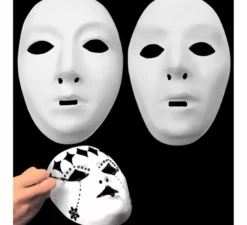 Maschera da pittura bianca in 2 modelli assortiti