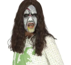 Maschera da Ragazza Posseduta con capelli in lattice