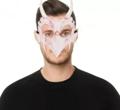 Maschera da scheletro di drago in plastica per adulti