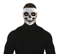 Maschera da scheletro scuro in PVC