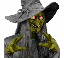Maschera da strega con occhi finti
