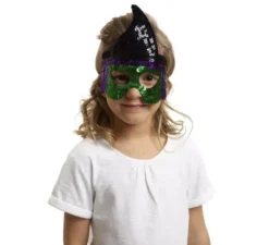 Maschera da strega con paillettes