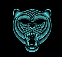 Maschera da tigre illuminazione led