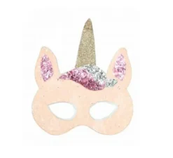 Maschera da unicorno rosa lucido