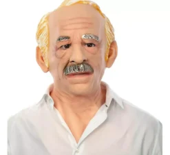 Maschera da uomo anziano con baffi da adulto